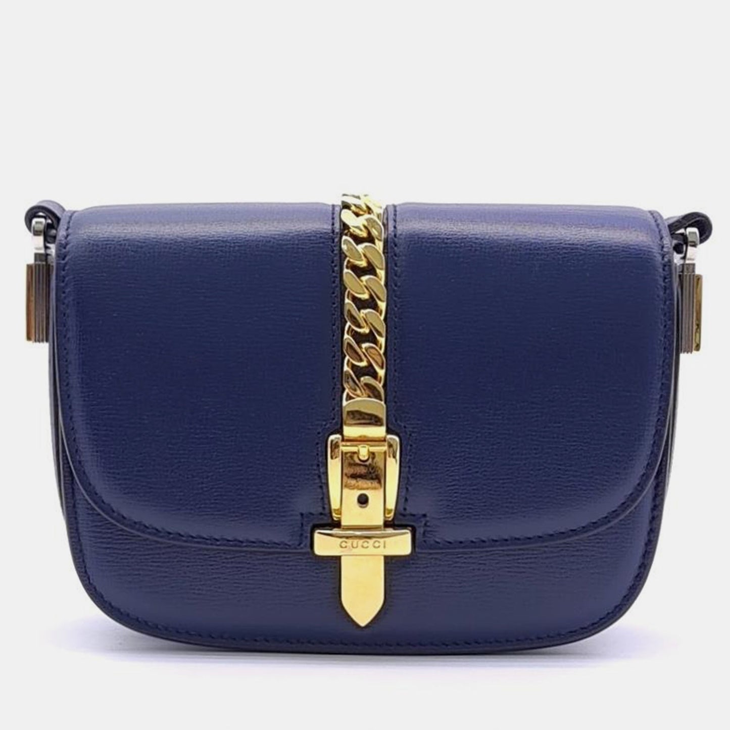Luxury Gucci Trending 2025 Navy Blue Sylvie Mini Shoulder Bag