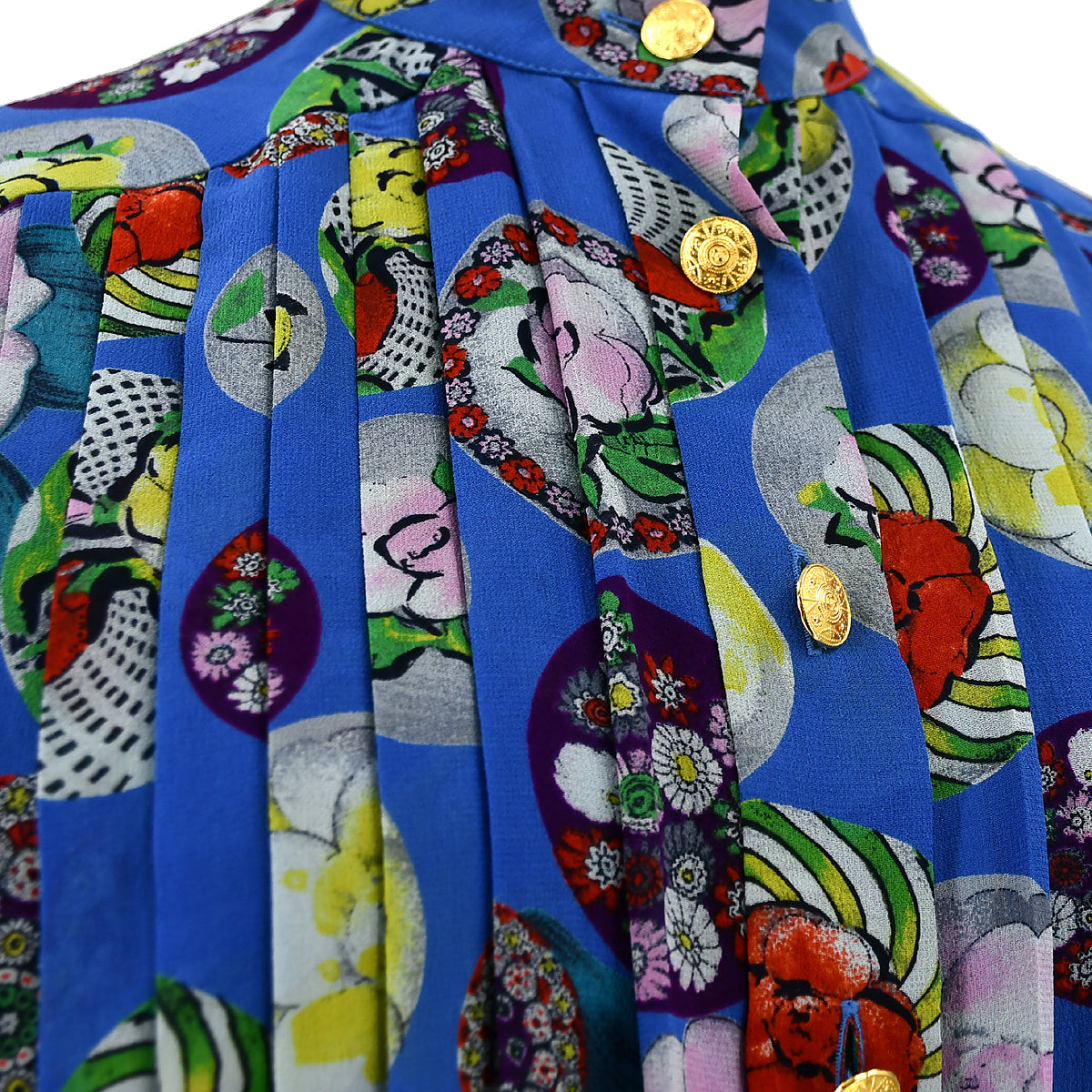 Luxury Chanel 20 #36 Blouse Shirt Blue