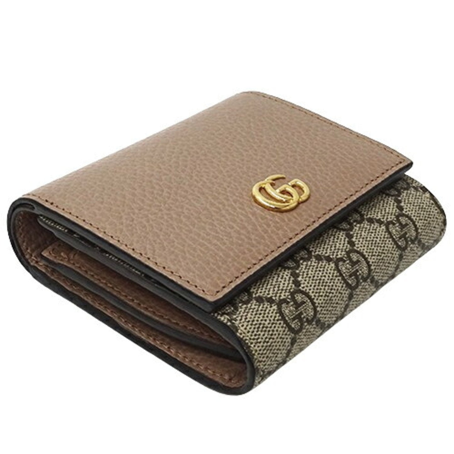Gucci Gg Supreme  pink  Gg Supreme Leather Wallet (Bi-Fold)