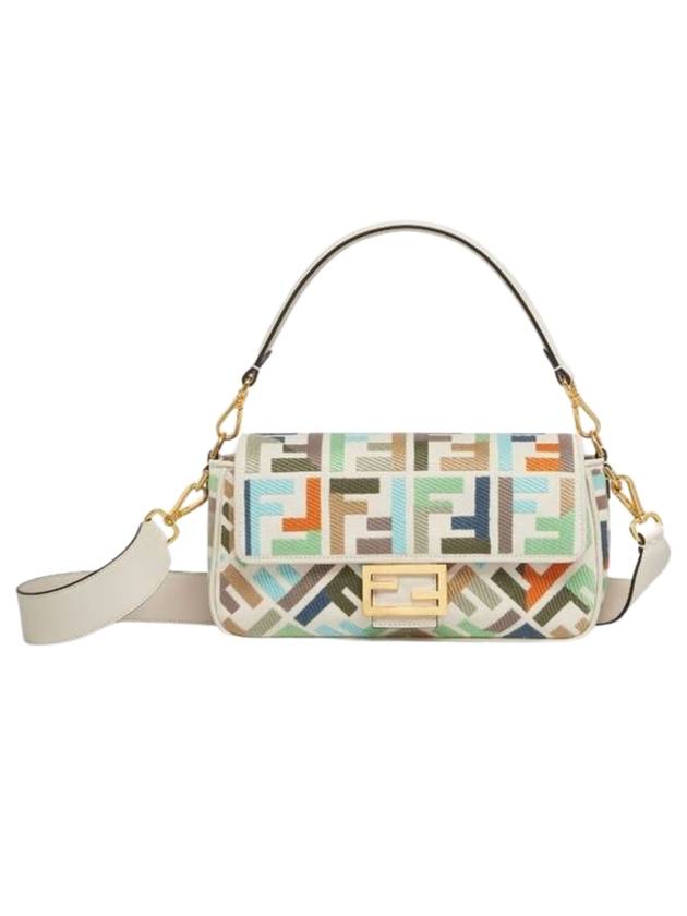 Luxury Fendi Baguette Canvas Shoulder Bag