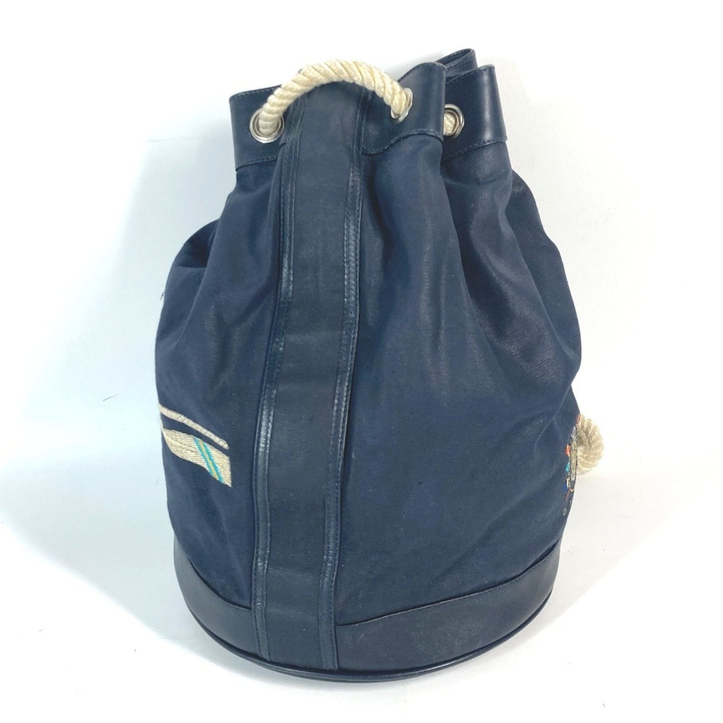 Gucci  Coated Canvas Leather Shoulder Bag