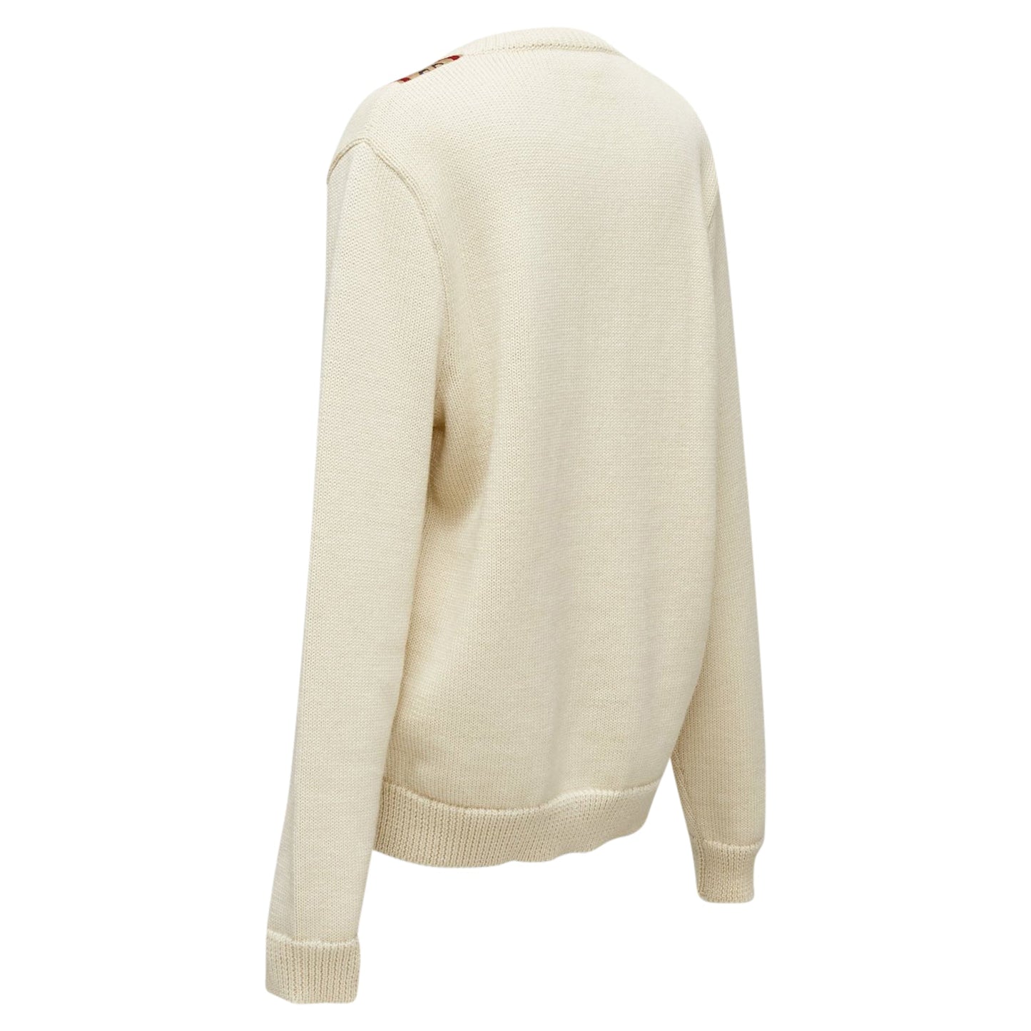 Gucci wool GG monogram V-neck varsity sweater