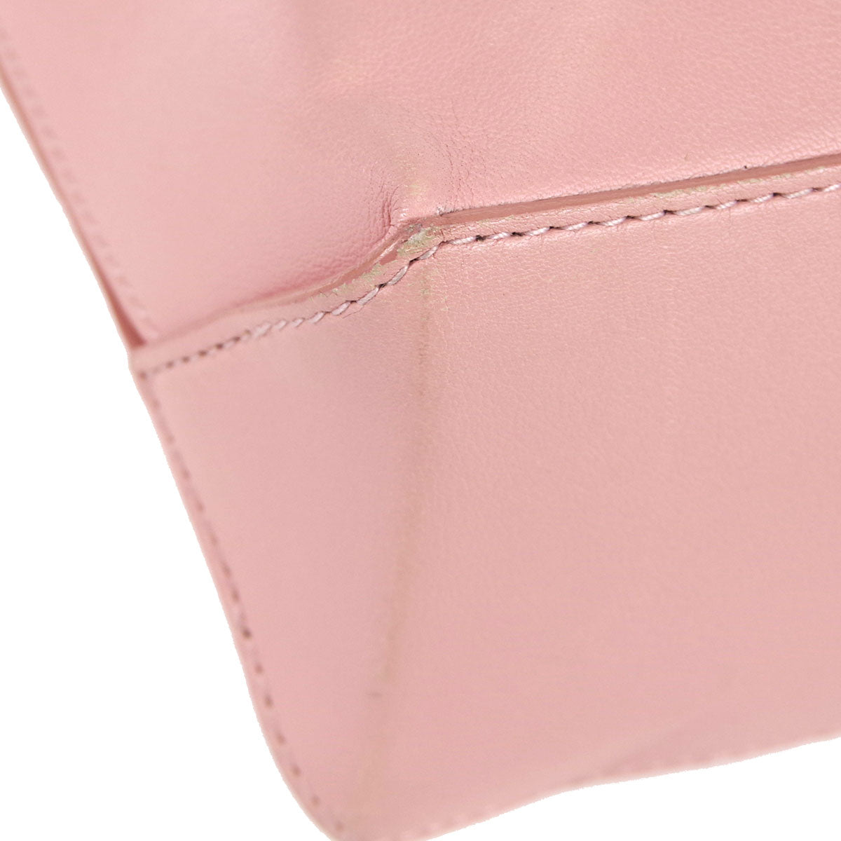 Luxury Chanel 1989-1991  * Essential Tote Bag Pink White Calfskin