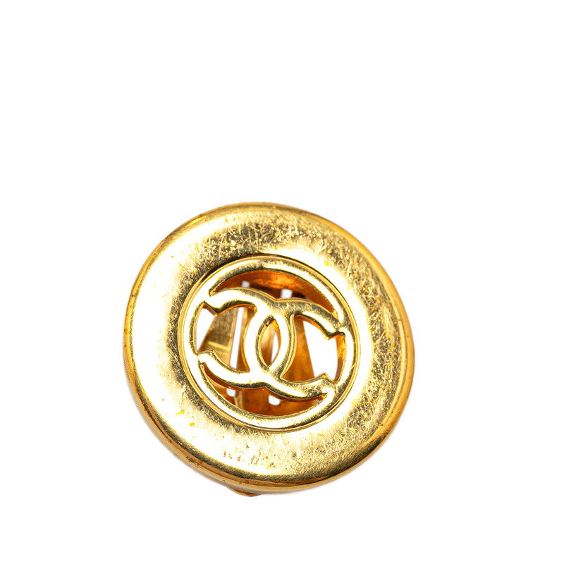 Chanel Vintage Coco Mark Earrings Gold