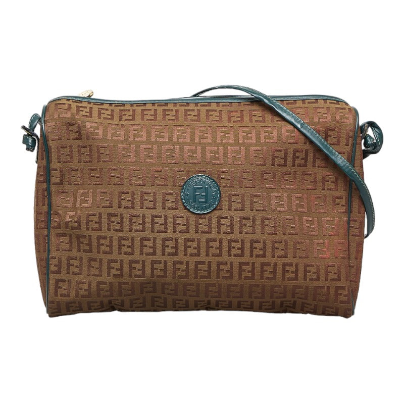Luxury FendiZucchino Canvas Shoulder Bag - '10s
