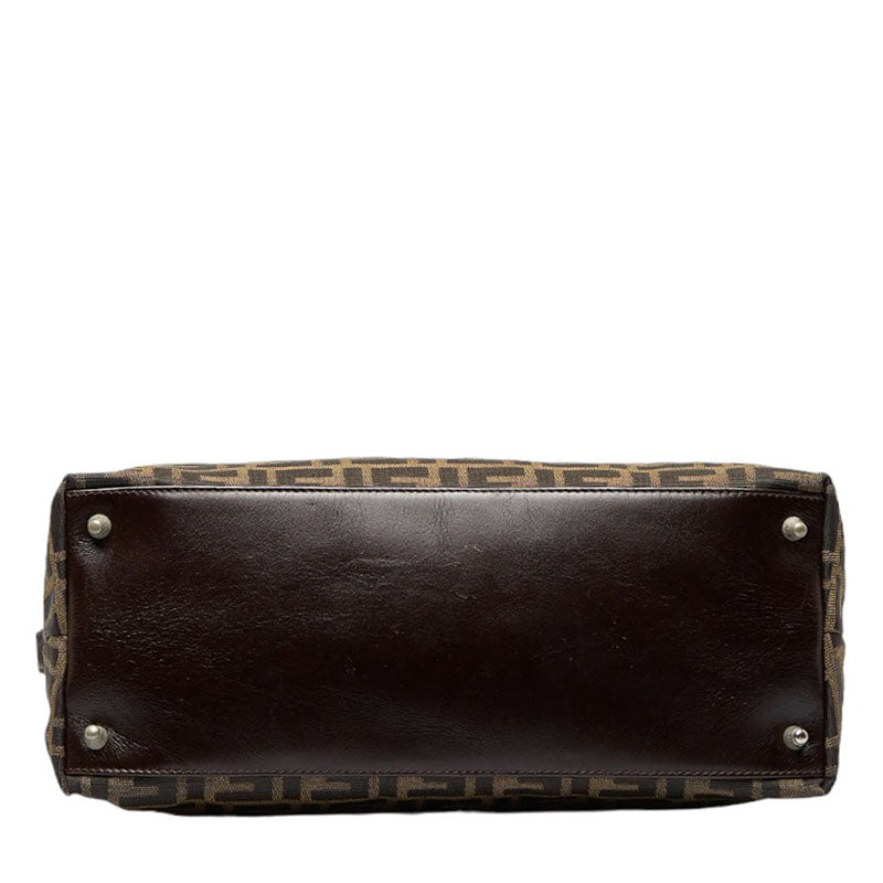 Luxury FendiZucca Canvas Handbag - '10s
