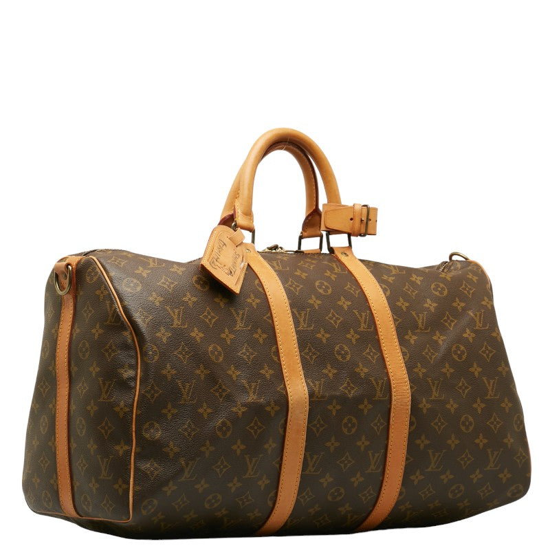 Louis Vuitton Monogram Keepall Bandolière 50 Boston Bag M41416