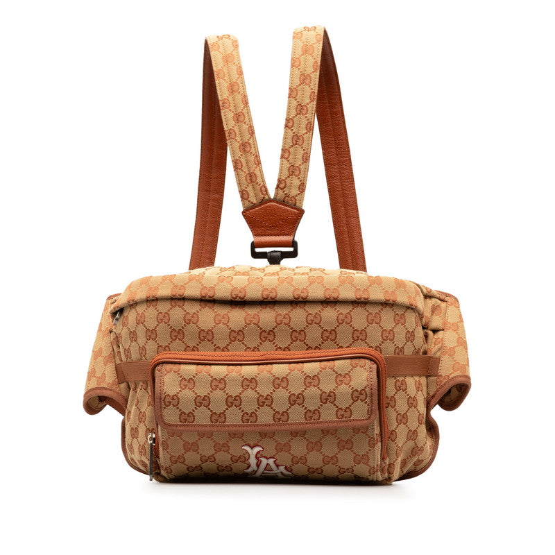Luxury Gucci Trending 2025 GG Canvas LA Angels Patch Backpack