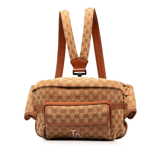 Luxury Gucci Trending 2025 GG Canvas LA Angels Patch Backpack