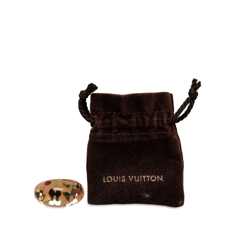 Louis Vuitton Pink Gold Acrylic Resin Ring M65311