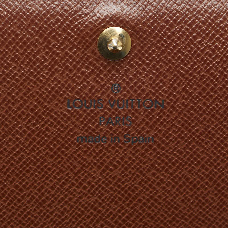 Louis Vuitton Monogram Bifold Wallet Brown PVC Leather