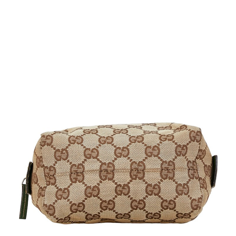 Luxury Gucci Trending 2025 GG Canvas Leather Pouch Beige Green