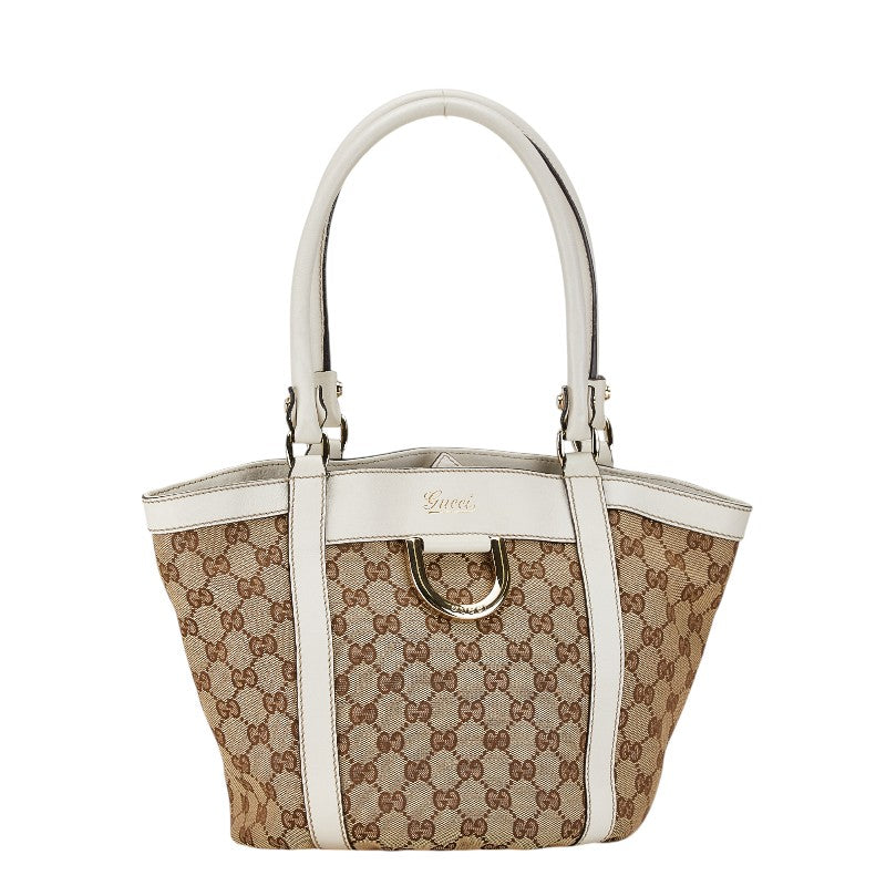 Luxury Gucci Trending 2025 GG Canvas Abby Tote Bag 211983 Beige White