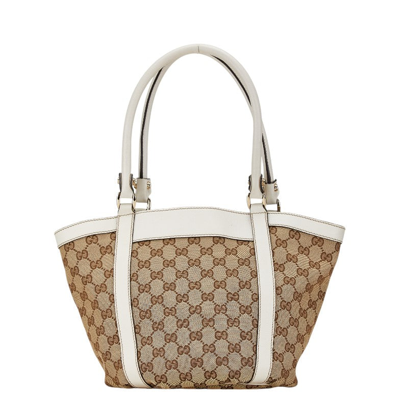 Luxury Gucci Trending 2025 GG Canvas Abby Tote Bag 211983 Beige White