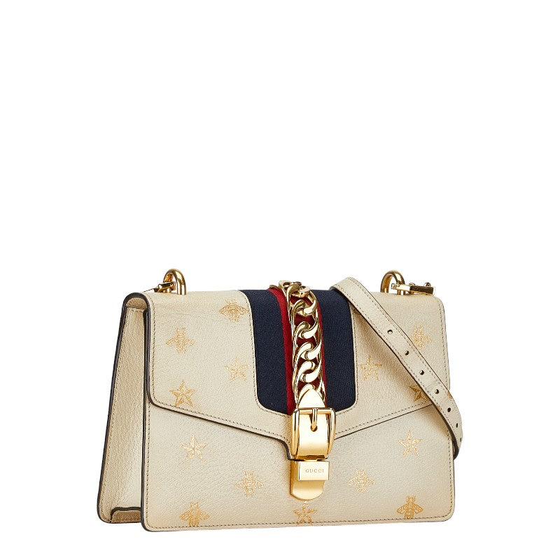 Luxury Gucci Trending 2025 Sylvie Bee & Star Small Chain Shoulder Bag