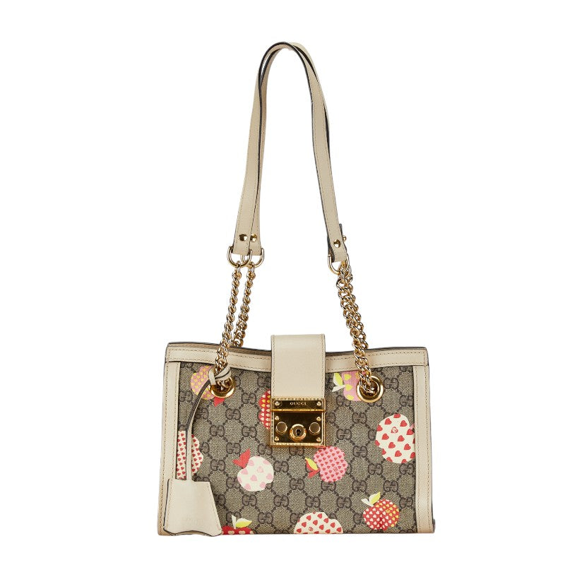 Luxury Gucci Trending 2025 GG Small Padlock Apple Heart Print Shoulder Bag