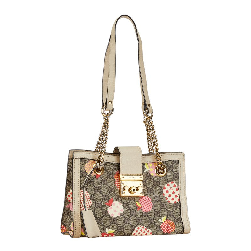 Luxury Gucci Trending 2025 GG Small Padlock Apple Heart Print Shoulder Bag
