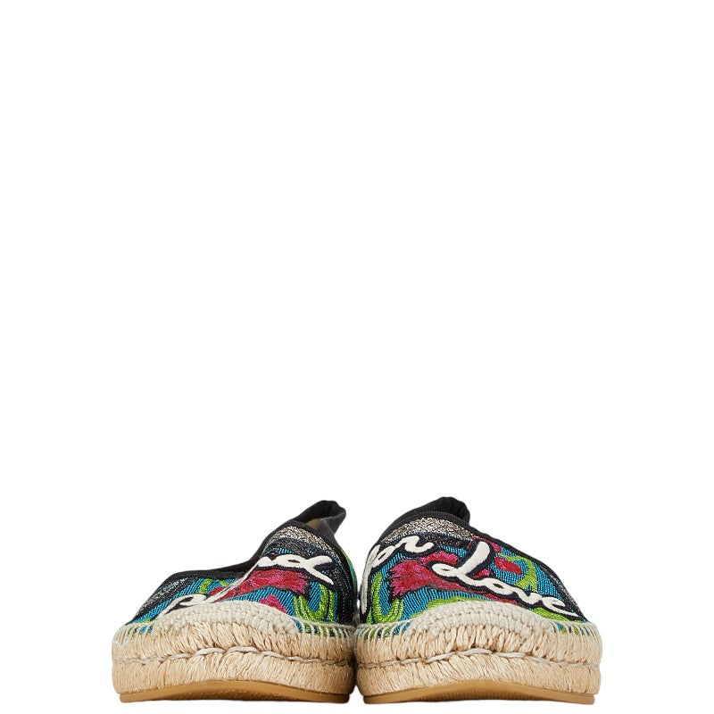 Luxury Gucci Trending 2025 Floral Embroidered Espadrilles Slip-On