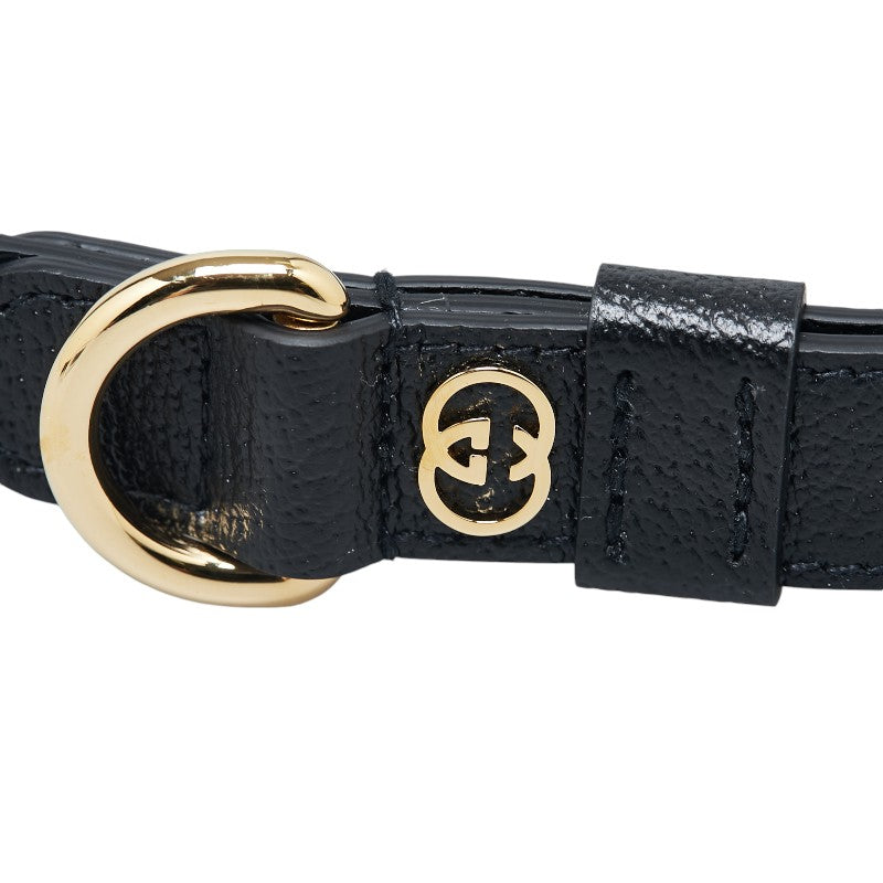 Luxury Gucci Trending 2025 Leather Interlocking G Pet Lead Collar Set