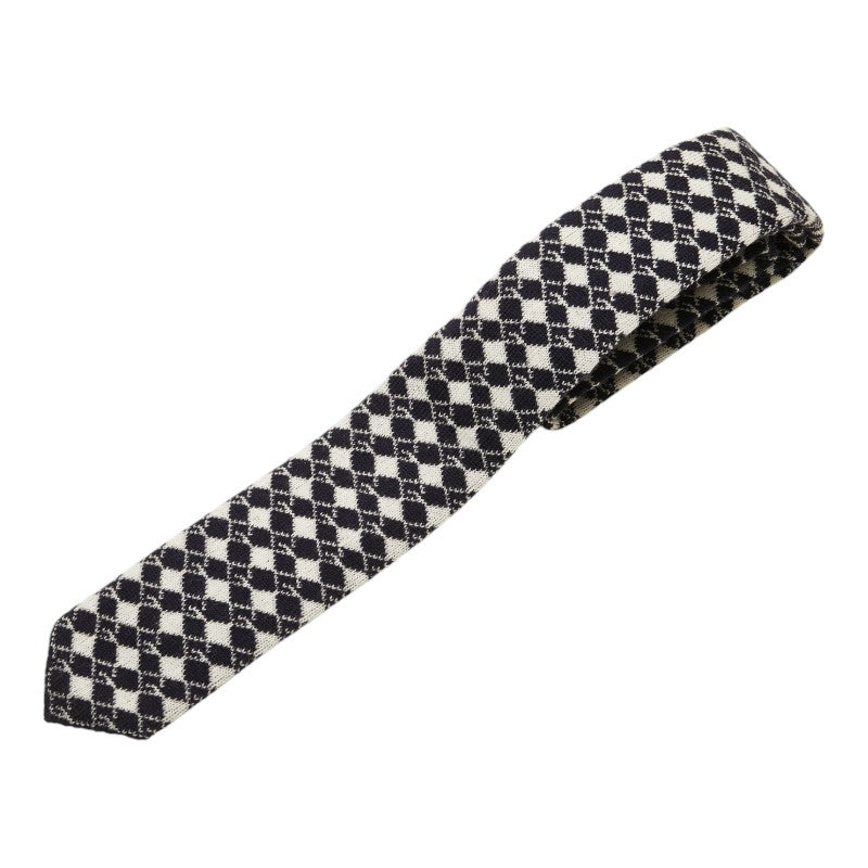 Luxury Gucci Trending 2025 Wool G Mark Knit Tie Navy White