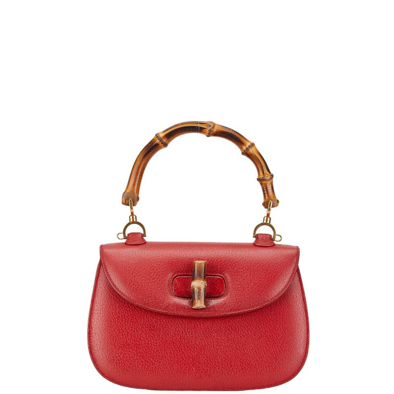 Luxury Gucci Trending 2025 Bamboo Leather Handbag Red