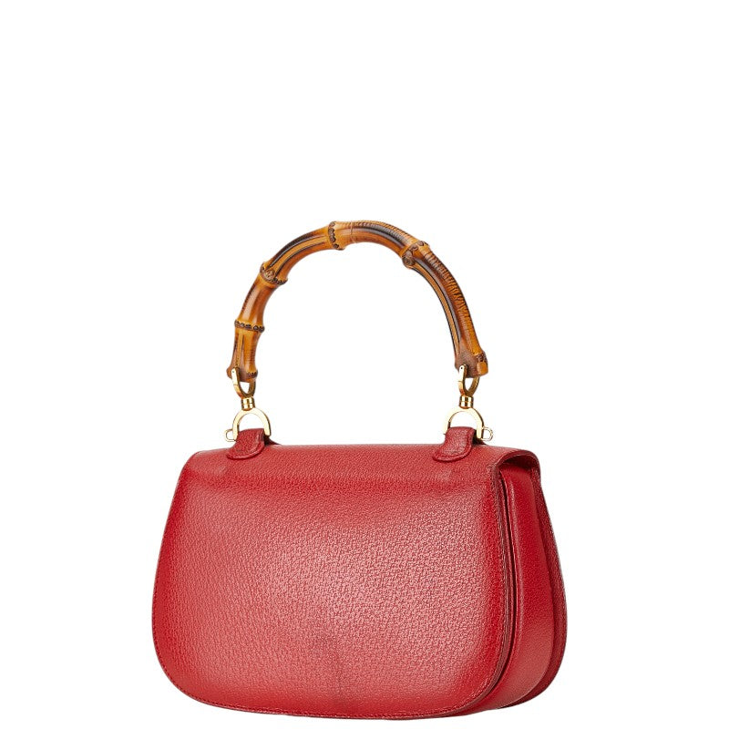 Luxury Gucci Trending 2025 Bamboo Leather Handbag Red