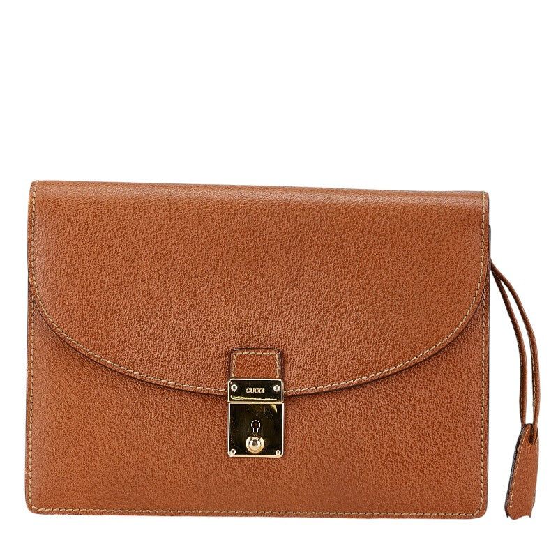 Luxury Gucci Trending 2025 Leather Clutch Bag Brown