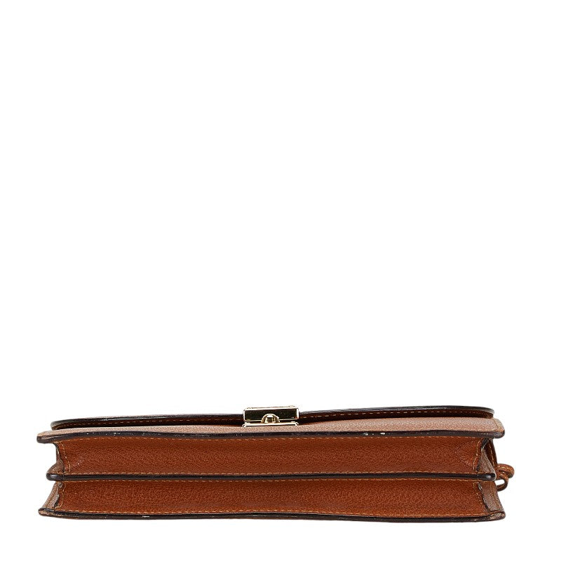 Luxury Gucci Trending 2025 Leather Clutch Bag Brown