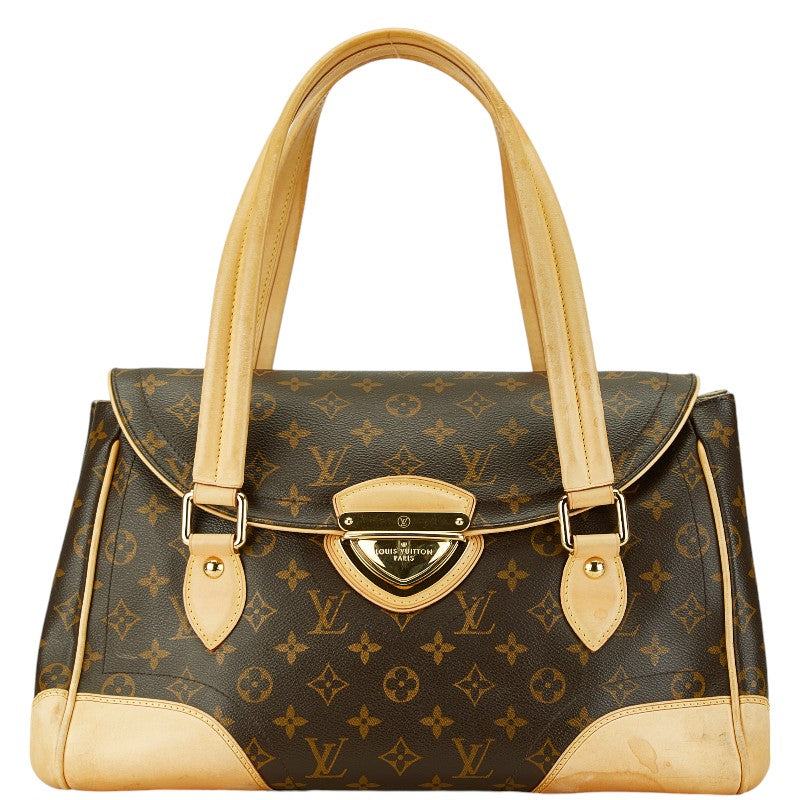 Louis Vuitton Beverly GM Handbag Brown PVC Leather