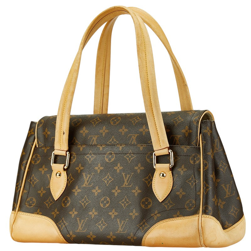Louis Vuitton Beverly GM Handbag Brown PVC Leather