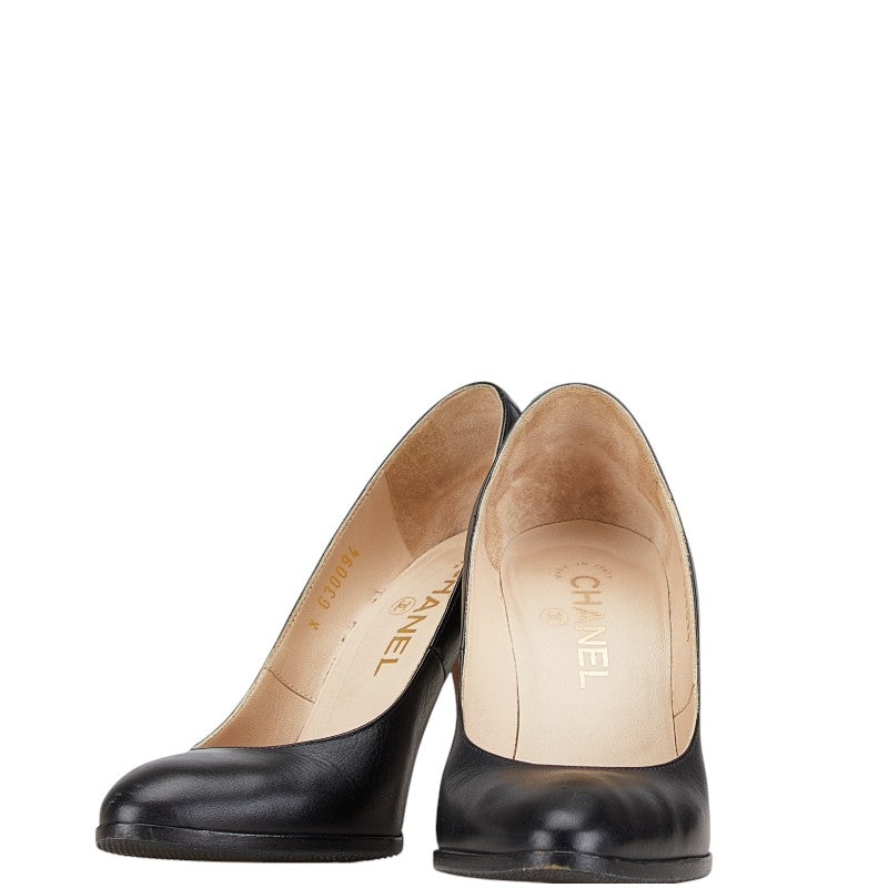 Chanel Coco Mark Leather Pumps Black