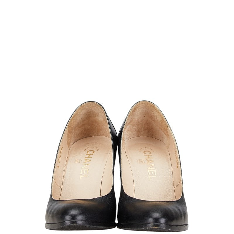 Chanel Coco Mark Leather Pumps Black