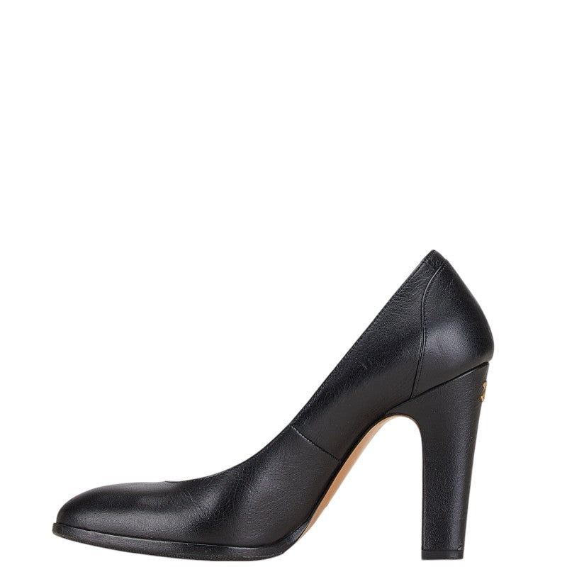 Chanel Coco Mark Leather Pumps Black