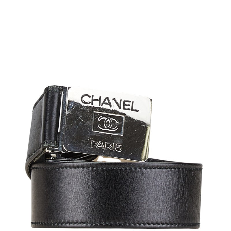 Chanel Vintage Coco Mark Leather Belt