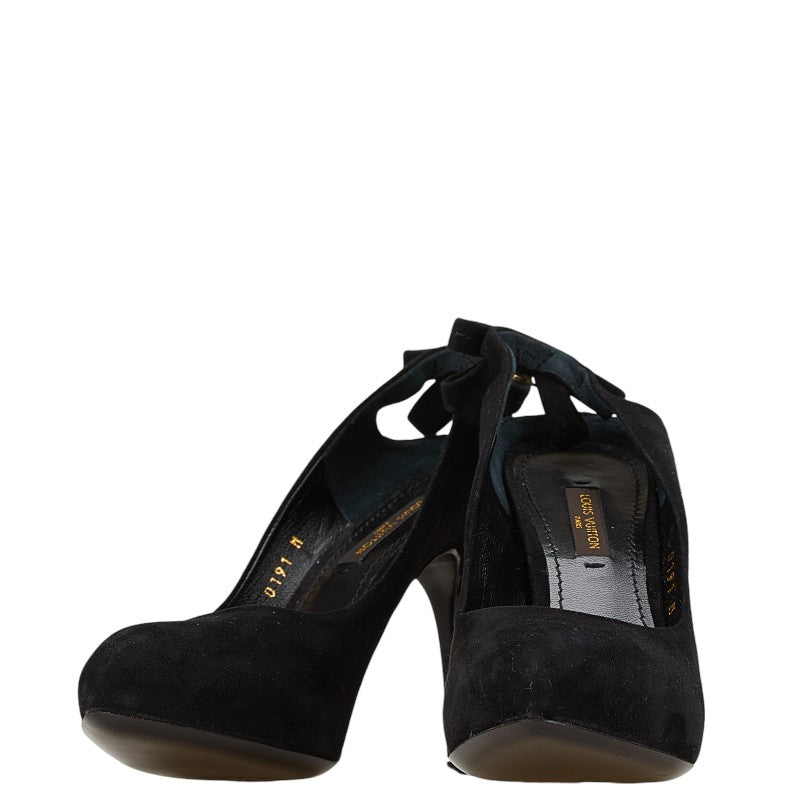Louis Vuitton Logo Backstrap Pumps Black