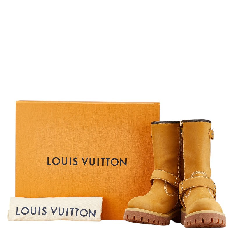 Louis Vuitton Nubuck Calf Leather Harness Boots