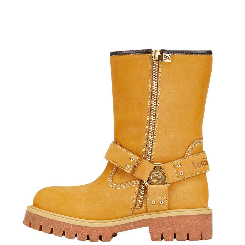 Louis Vuitton Nubuck Calf Leather Harness Boots