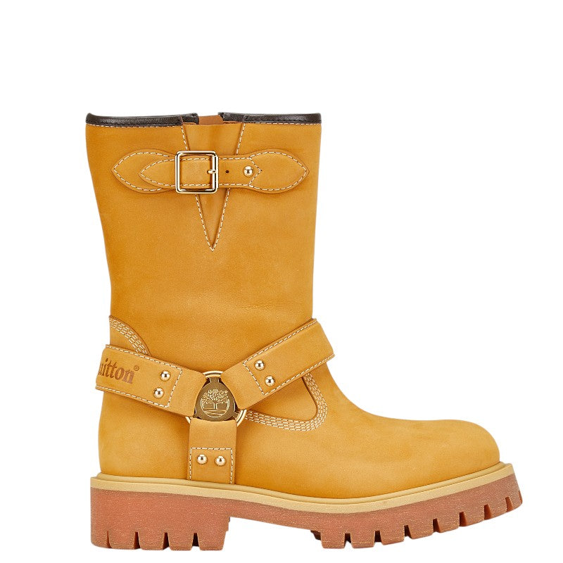 Louis Vuitton Nubuck Calf Leather Harness Boots
