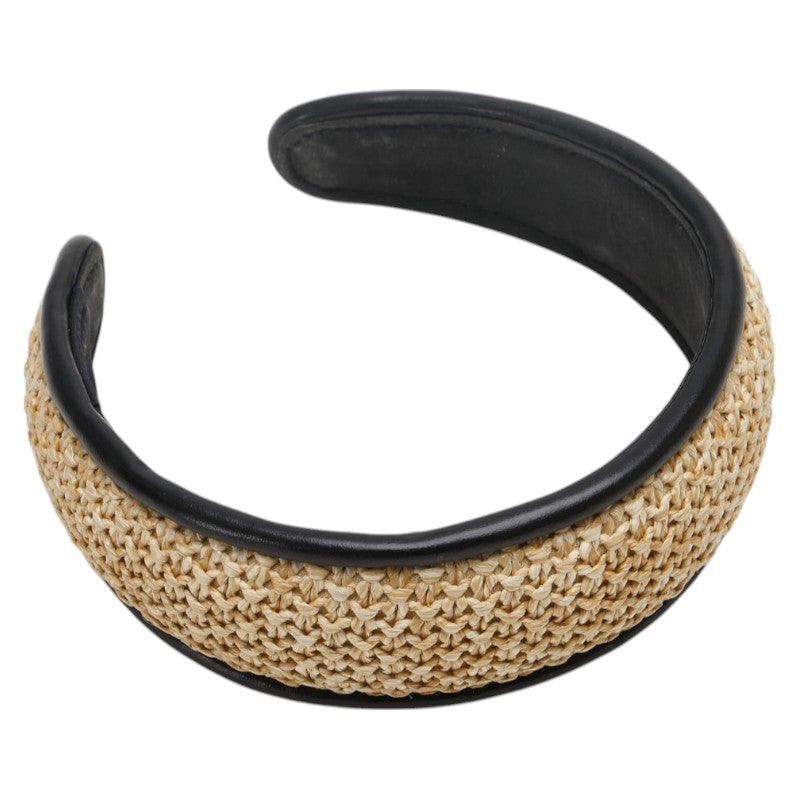 Louis Vuitton Raffia Silk Leather Headband M77534