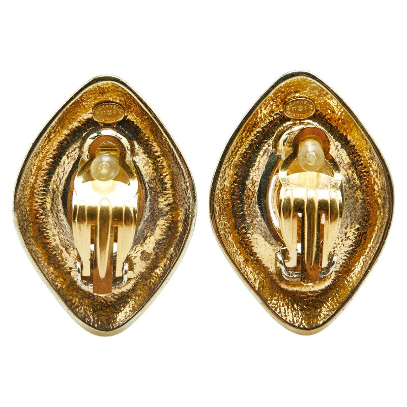 Chanel Vintage Coco Mark Gold Earrings