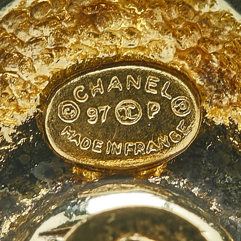 Chanel Vintage Coco Mark Gold Earrings