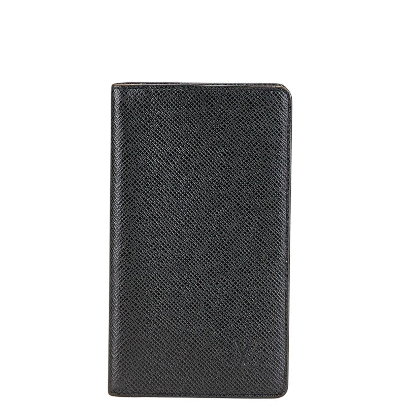 Louis Vuitton Taiga Agenda Cover R20425 Black Leather