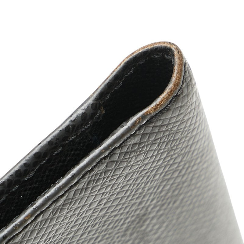 Louis Vuitton Taiga Agenda Cover R20425 Black Leather