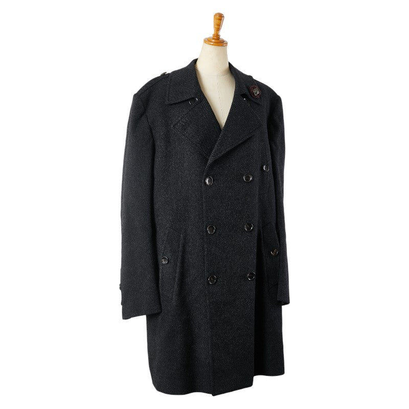 Louis Vuitton Wool Monogram Flower Trench Coat