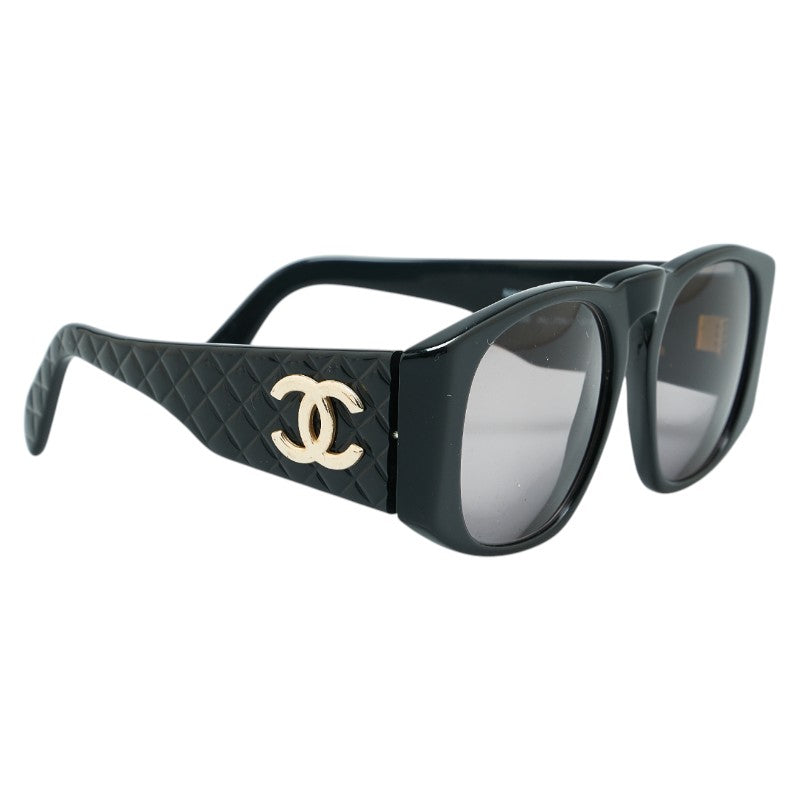 Chanel Coco Mark Matelasse Sunglasses Black