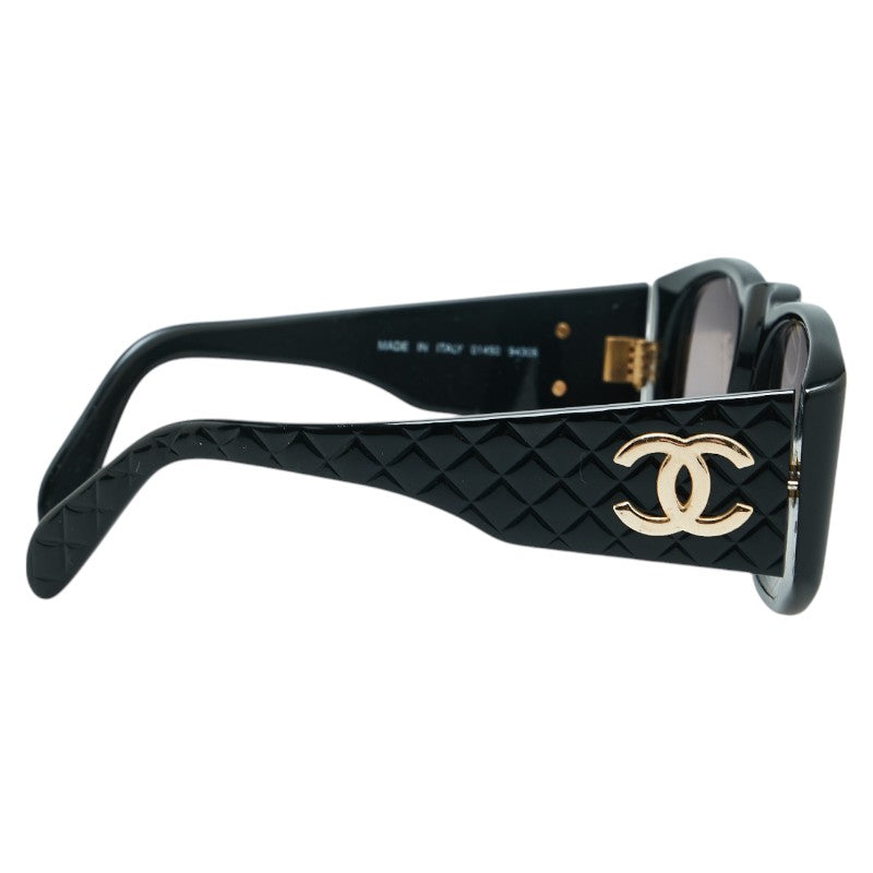 Chanel Coco Mark Matelasse Sunglasses Black