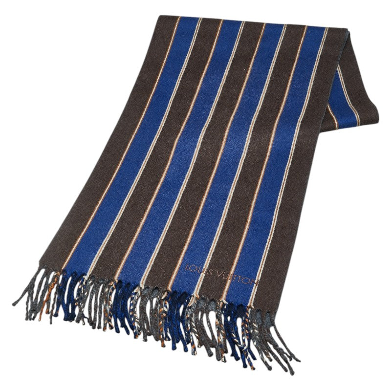Louis Vuitton Cashmere Wool Edinburgh Stripe Scarf M75383