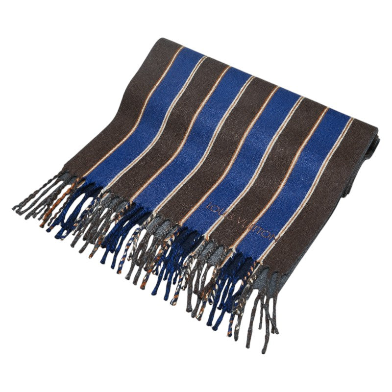 Louis Vuitton Cashmere Wool Edinburgh Stripe Scarf M75383