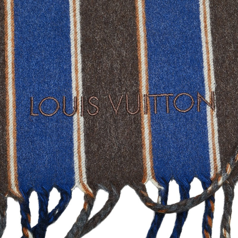 Louis Vuitton Cashmere Wool Edinburgh Stripe Scarf M75383