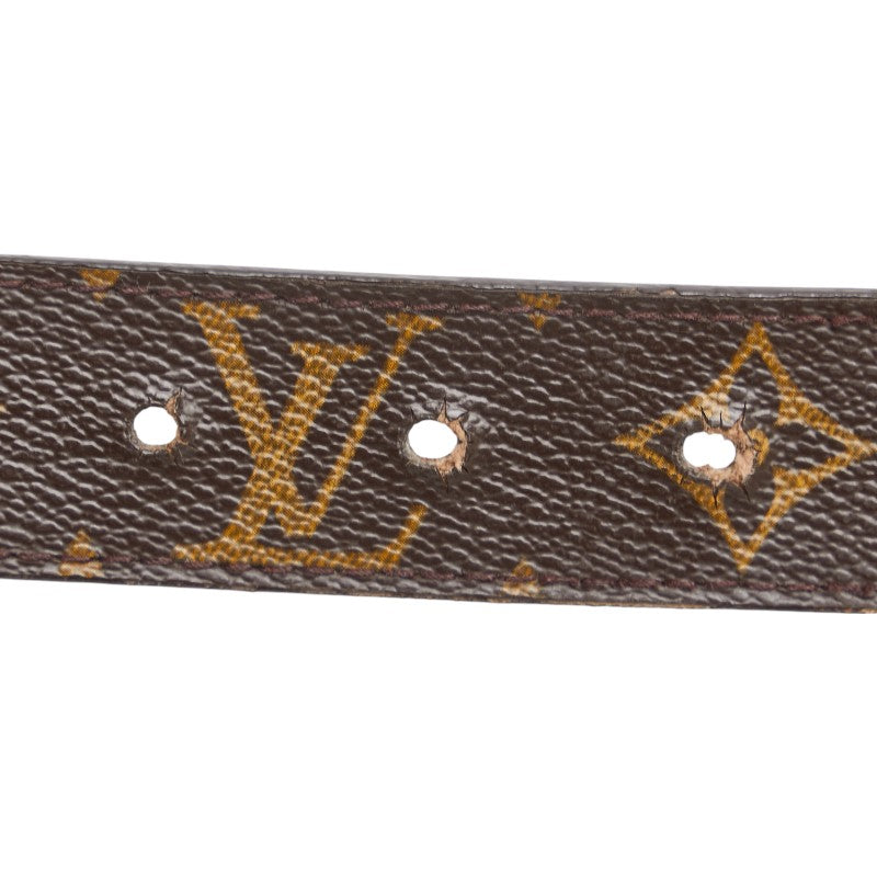 Louis Vuitton Monogram Belt Brown PVC Leather